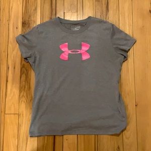 Grey and pink Under Armor tee